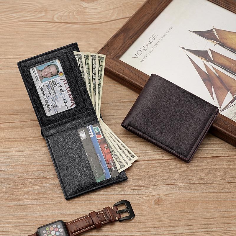 Hot-selling New Wallet Men's Wallet Casual Two-fold Short Horizontal Model, Men's Wallet