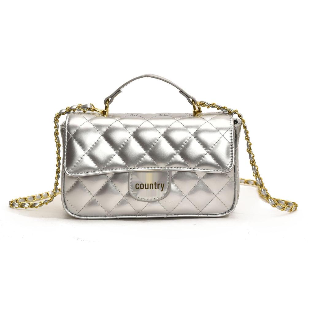 2025 Little Xiangfeng Argyle Chain Luxury Square Handbag - Women's Single Shoulder Crossbody Bag