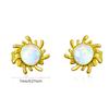 Ocean Style Opal Sun Earrings for Beach Girls