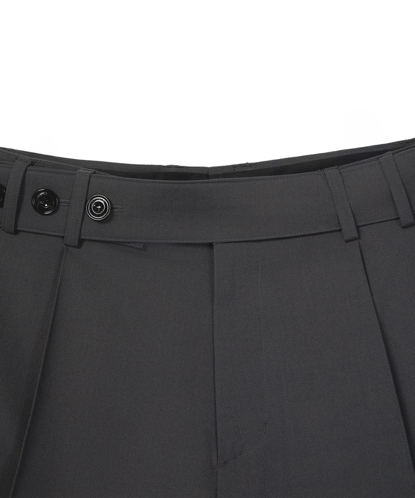 Sinkia Curved Pleated Tailored Trousers Slate Grey