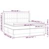 VidaXL Slat Bed Base with Mattress and LED, Upholstered Bed with Headboard, Double Bed, Adult Bedroom Bed, 3139223