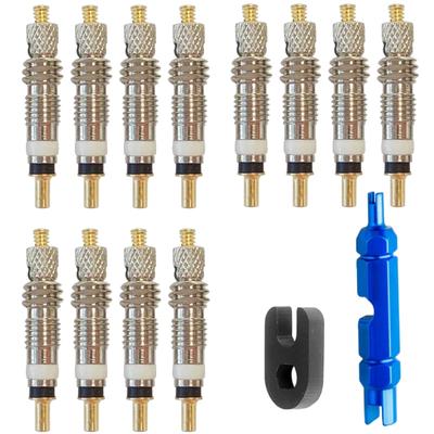 6/12pcs Bicycle Removable Presta Valve Core CNC FV Bike Replacement Brass Tubeless Core Remover Tool for Road MTB Bike