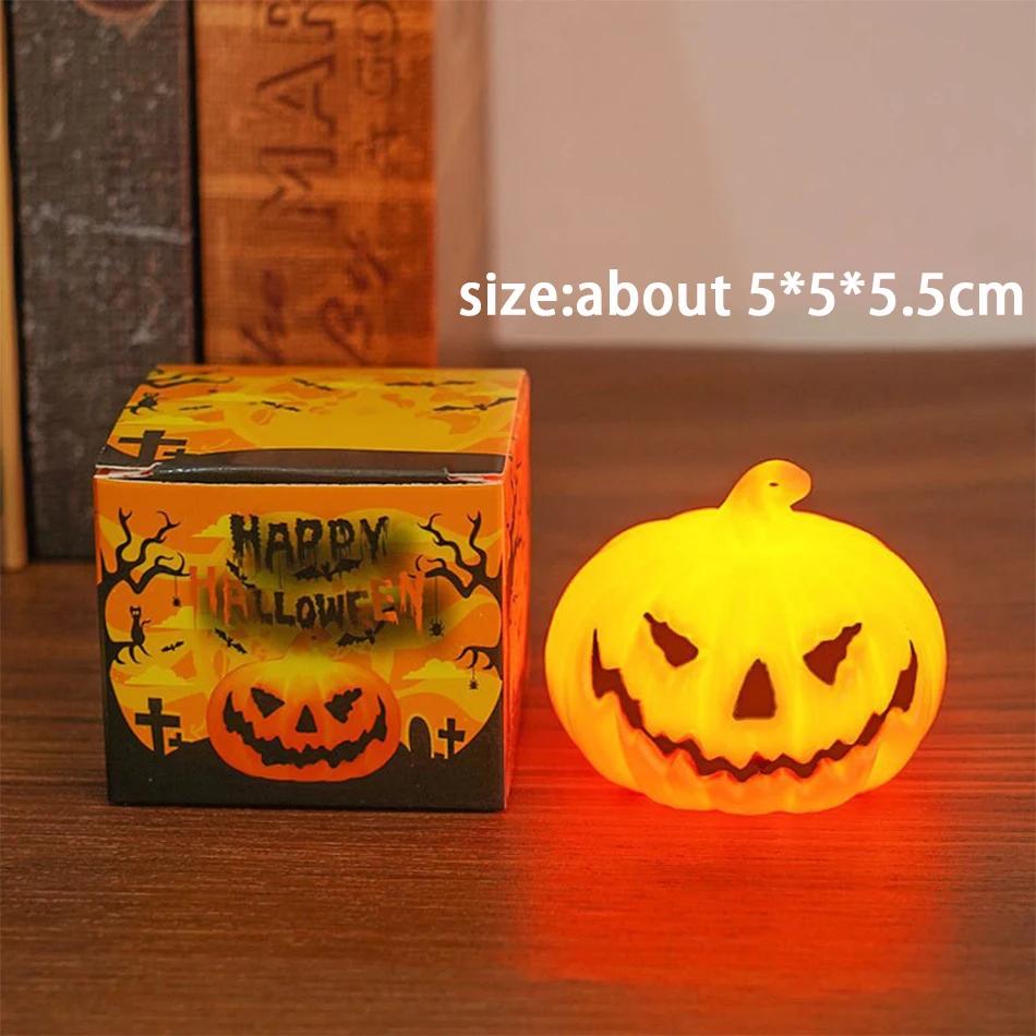 Halloween Kürbis Laterne Kerzenlicht Schädel Geistergesicht Lampe Kinder Geschenk Für Schlafzimmer Gartenparty Dekoration Atmosphärenlicht