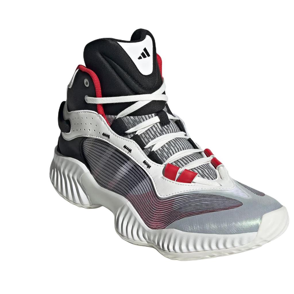 Adidas Pro Bounce Ns Shock Absorbing Durable Mid-Top Basketball Shoes Unisex Basketball Shoes White Red JH8078