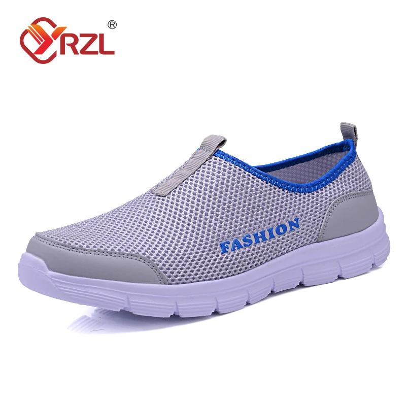 

Lightweight Men Casual Shoes Breathable Slip on Women Men Sneakers Anti-slip Unisex Flats Outdoor Walking Shoes Size 36-47 36 світло-сірого кольору
