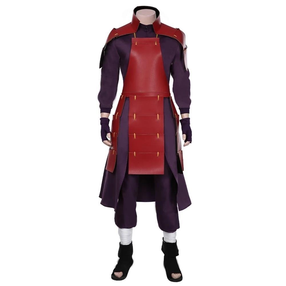 Stylish Naruto Uchiha Madara Cosplay Costume In Durable Polyester Fabric For Anime Enthusiasts