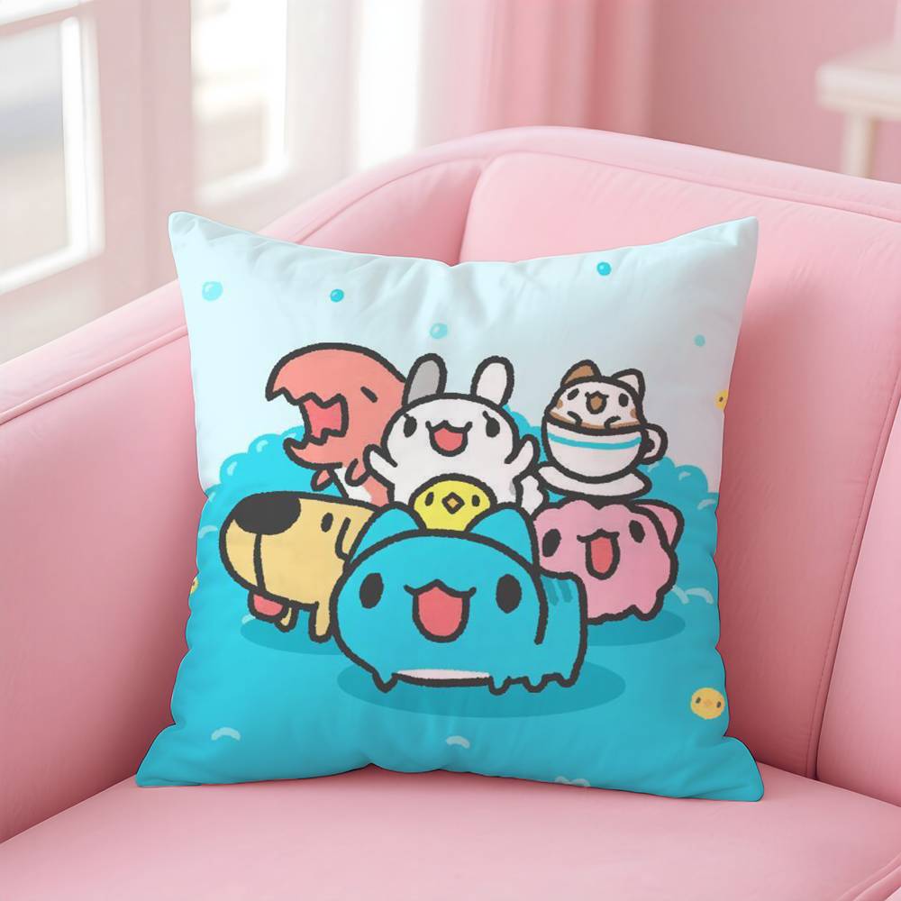 Anime B-Bugcat C-Capoo Pillow Case Pattern Printing Pillowcase Living Room Sofa Cushion Cover Bedroom Room Decor