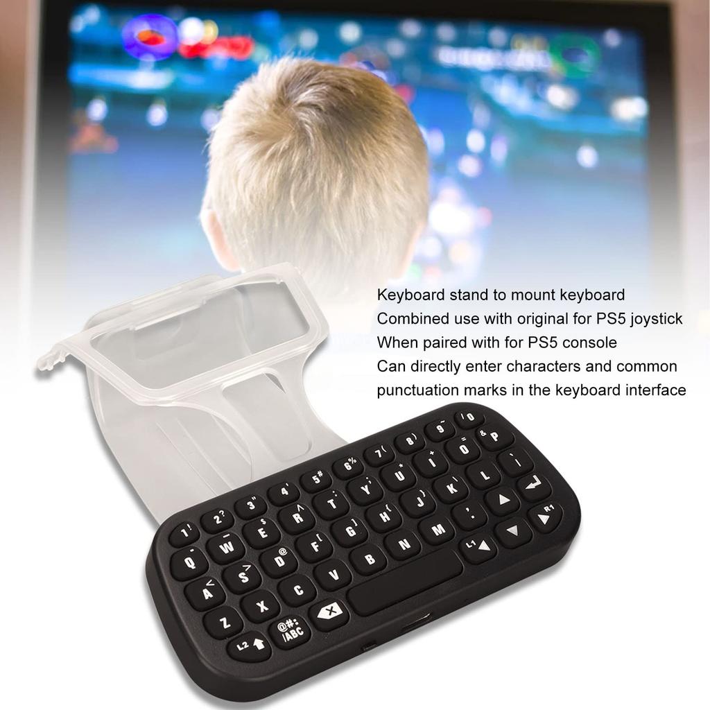 Game Controller Keyboard for Bluetooth Wireless Game Chat Pad Keypad with External Gamepad Console, Backlight/Stand, Keyboard, Built-in