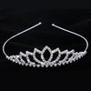 Stunning Bridal Crystal Flower Headband Accessories Silver