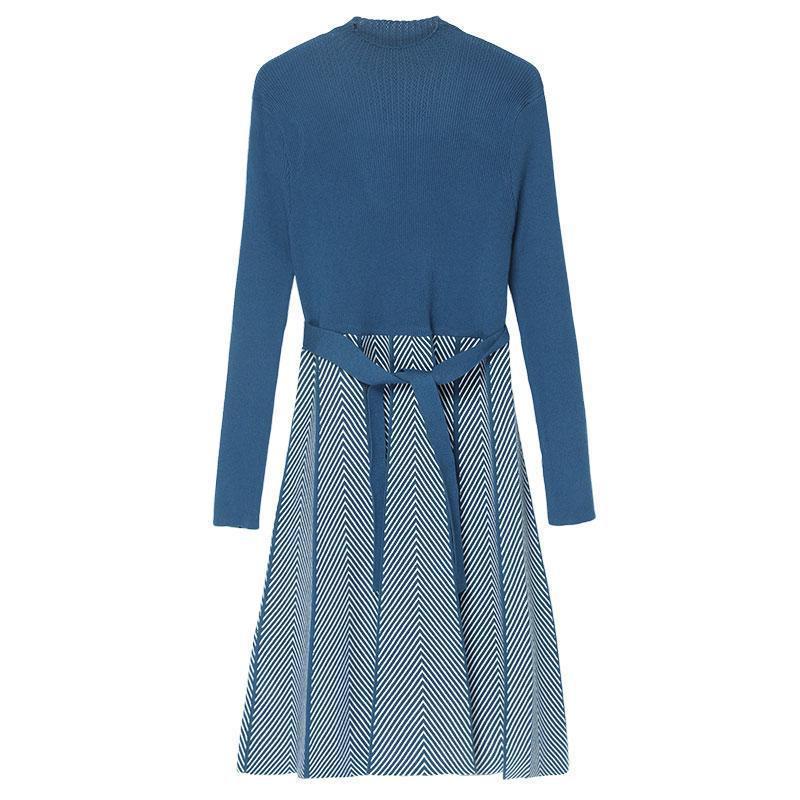 Women's Mid-Length Sweater Dress - Autumn/Winter 2025 New Style, Trendy Knit Over-the-Knee Dress
