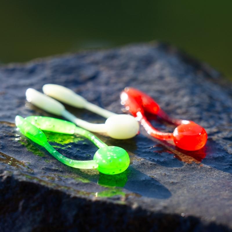 20pack Elastics Fishing Lures Durability Soft Wriggling Baits Ideal For Streams Pond And Competitions