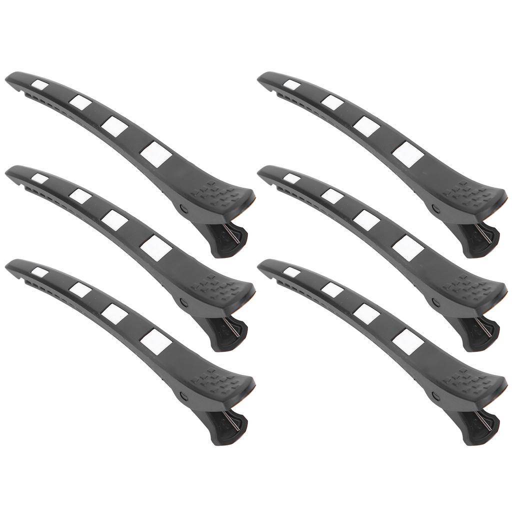 6pcs Professional Duckbill Hair Clip Portable Hair Salon DIY Sectioning Clips Styling ToolWhite