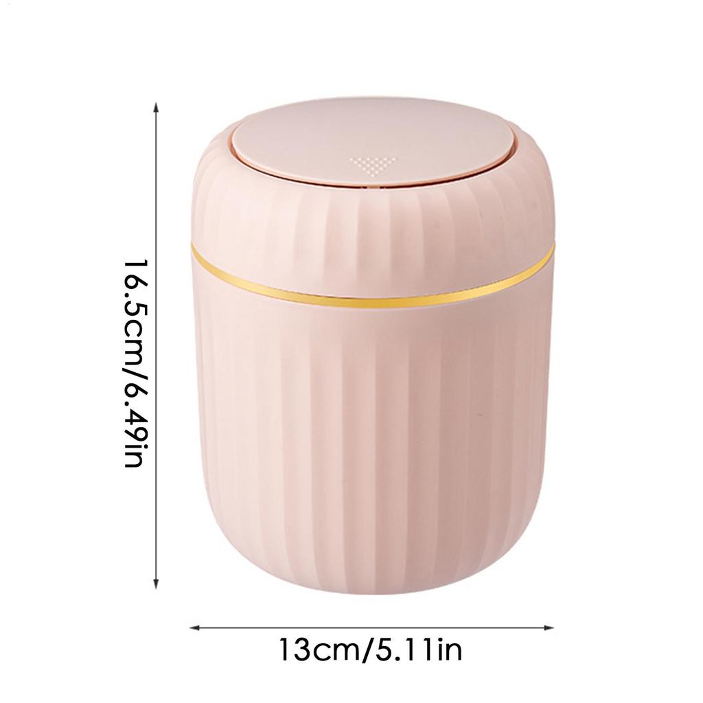 Countertop Trash Can Canteen Counter Press Garbage Bin Creative Light Luxury Tabletop Trash Can Wastebasket with Lid for Desk
