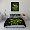 "Green Glowing Skull Apple Art" Bedding Duvet Cover Set  (1*Duvet Cover 2*Pillowcases, without duvet insert)