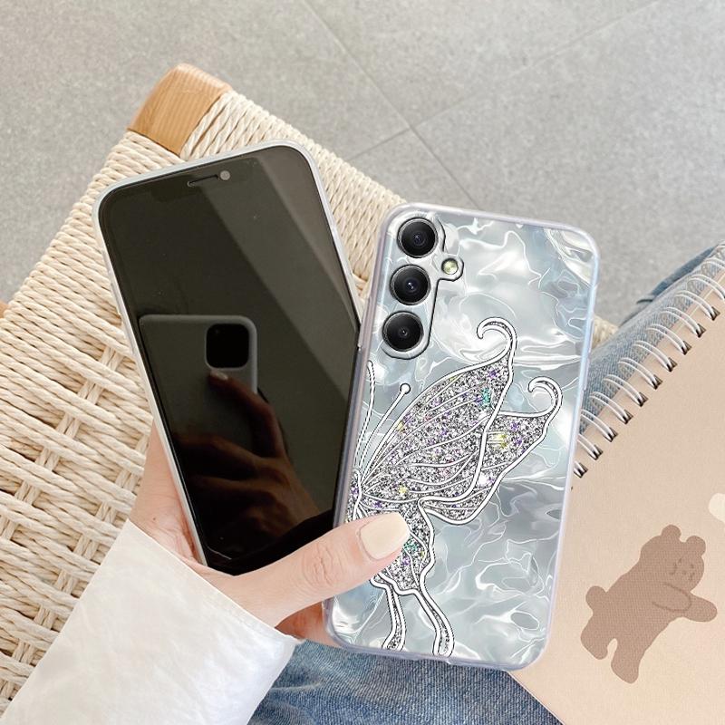 Fashion Cute Heart Phone Case For iPhone 15 Samsung S25 Ultra A55 S24 FE A16 Xiaomi Redmi Note 14 13 Pro 14C Huawei Honor 200 Shockproof Matte Cover