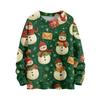 Women's Fashion Casual Long Sleeve Christmas Printed Round Neck Knitted Top