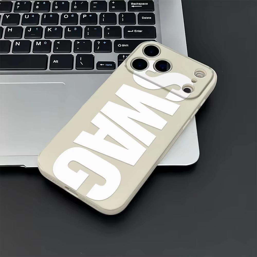 

Fashion Soft Silicone SWAG text Phone Case For Samsung Galaxy S25 Ultra S26 S24 S23 FE S22 Plus S21 S20 A54 A55 A15 Soft Cover Galaxy S25+