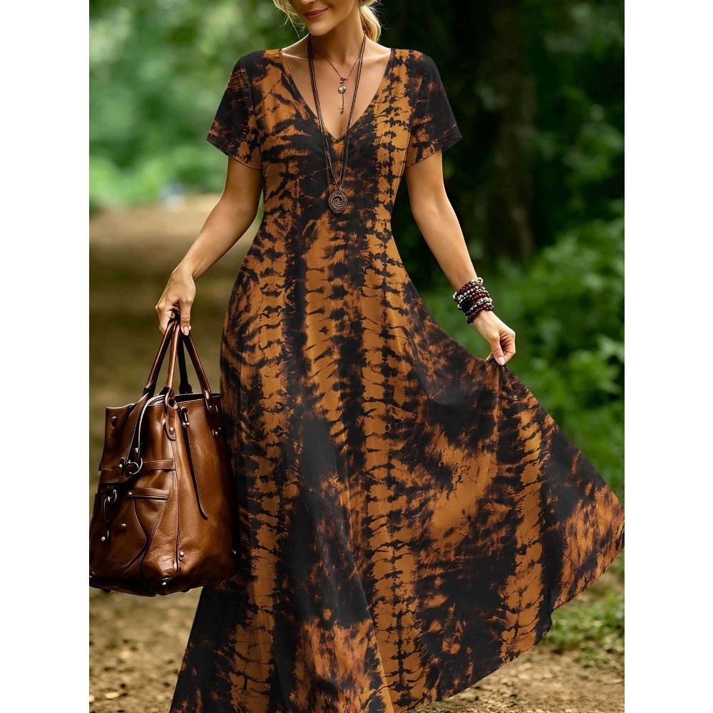 Damen-Langkleid mit Aufdruck