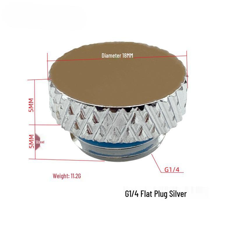 

G1/4 Straight Water Cooling Plug - Silver