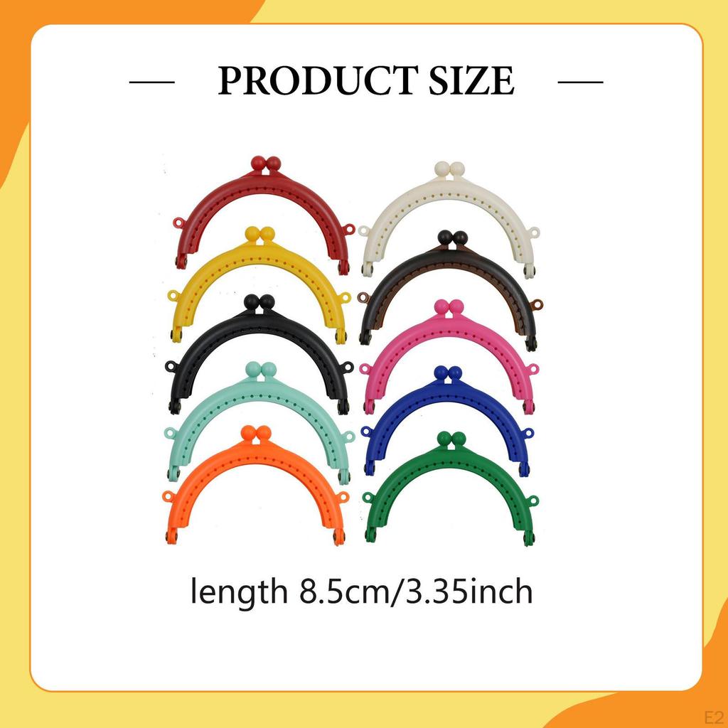 10x Resin Purse Frame Making Bag Clasp DIY Craft Hardware Wallet Handle Handbag