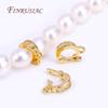 18K Gold Plated Brass Metal Inlay Zircon Hinged Pendant Enhancer Bail Clasps DIY Jewelry Making Accessories