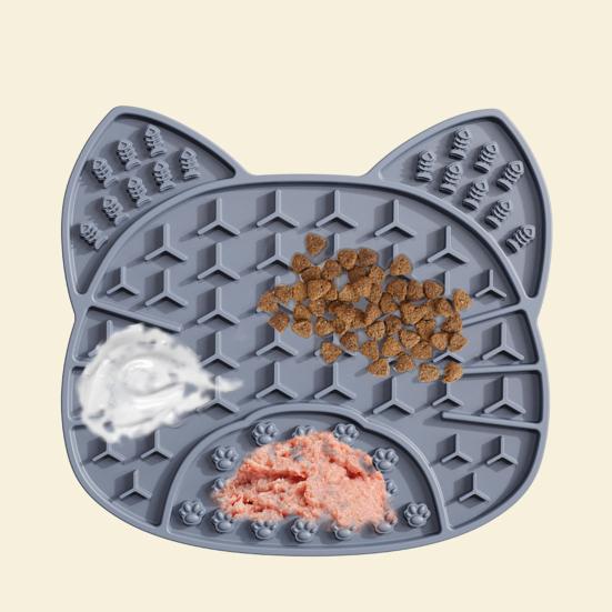 Silicone Dog Lick Mat with Suction Cup, Peanut Butter Licking Mat for Dogs Cats, Anti-Slip Pet Slow Feeder Bowl Lick Pad