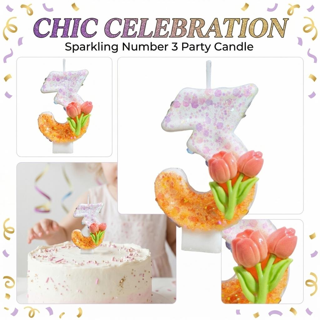 Fashion Cartoon Creative Birthday Candles Party Digital Candles