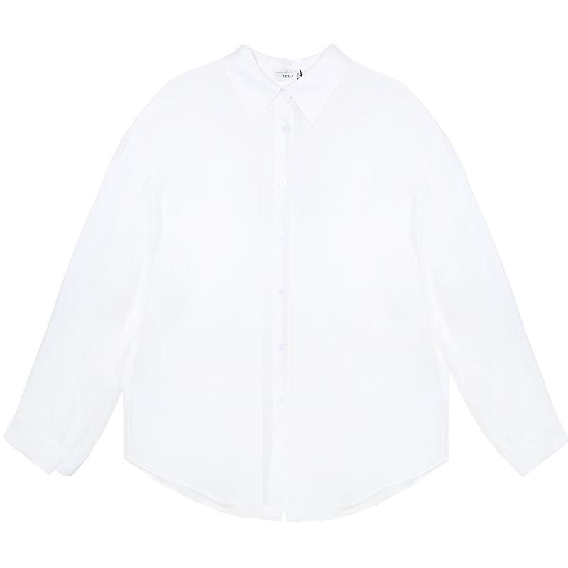 Betu Women's Lapel Tie-Back Slit Shirt Jacket