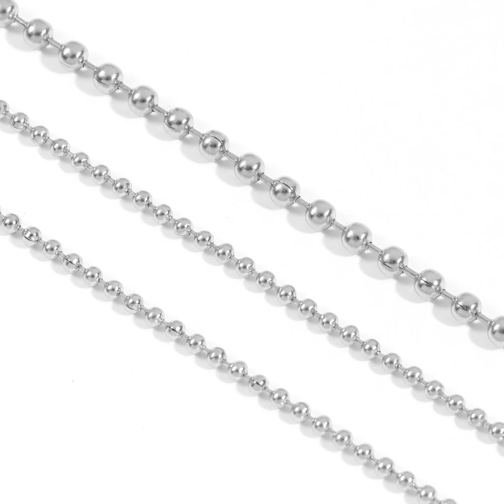 5 Meter Stainless Steel Ball Chains Necklace With 40pcs Connectors Clasps,Silver Bead Chain Sets for Necklace Hanging DIY Crafts