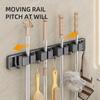 Mopp-Besenhalter Haken Badezimmer-Tools Lagerregal Clip Haken Organisatoren Kleiderbügel Slots Mops Halter