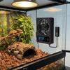 Tyst Kylfläkt för Reptilterrarium Lågt Ljud Temperatur- och Fuktighetssensor Fläkt Krypbox