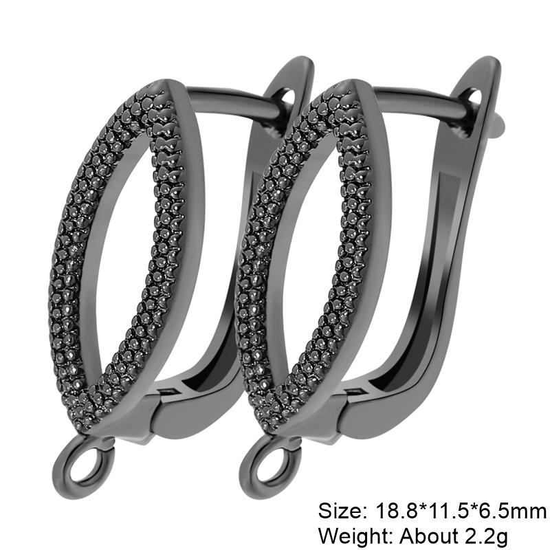 Juya 2 4 Pcs/Lot DIY Anti-Allergy Gold Silver Plated Schwenzy Fastener Ear Wire Hooks Women Earrings Accessories Supplies