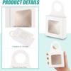 10pcs Accessories Kraft Paper Wine Bottle Box Foldable with Window Champagne Gift Boxes Bottle Hanging Box Party Decor