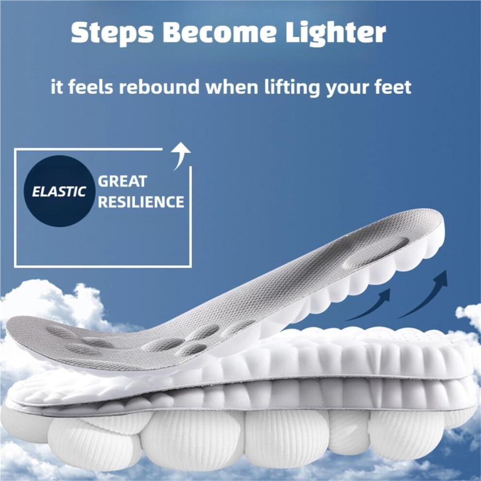 Steppes Massage Insoles - 2 Pairs Steppers Insoles for Men Women, 4D Cloud Memery Foam Steppers Insole