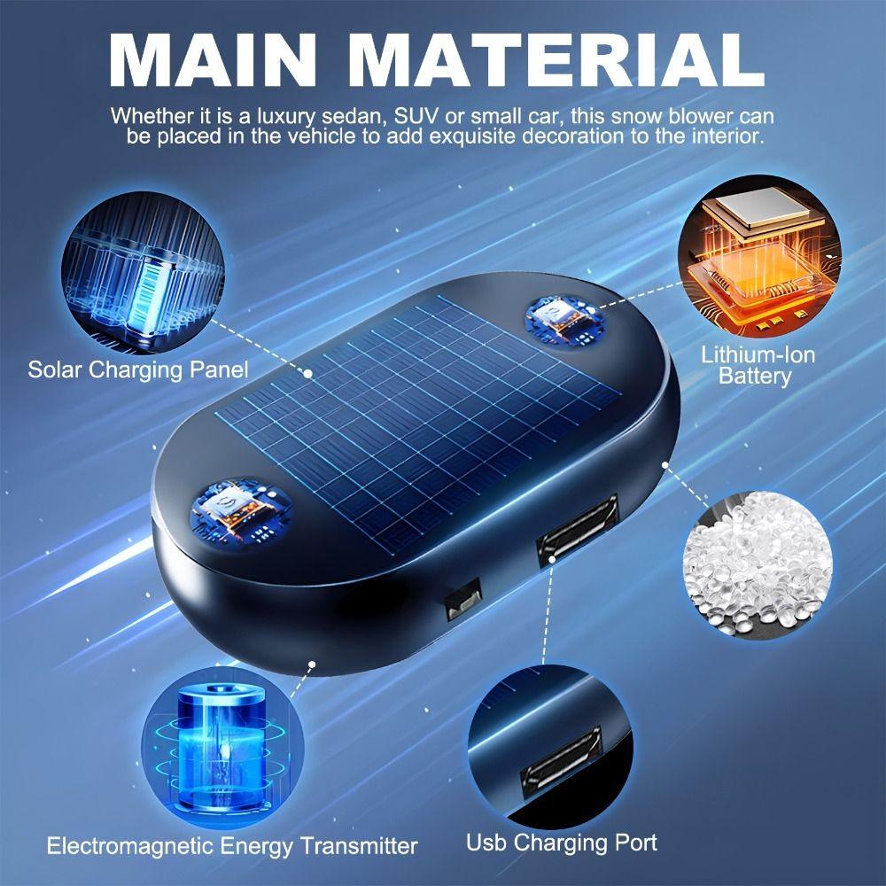 

2 Pcs Defog Car Snow Removal Device Solar Window Glass Defog 2 Pcs Electromagnetic Molecular Glass чёрный