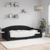 Vidaxl Sofa with Sleeping Function, Black, 100X200 Cm, Upholstered In Fabric