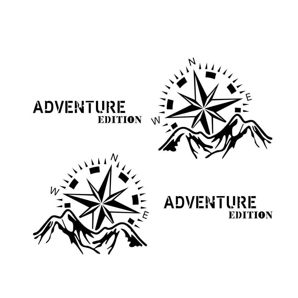 Car Body Side Adventure Edition Decoration Stickers Mountain Compass Graphic Vinyl Decals Car Decor Accessories For VW T6 T5