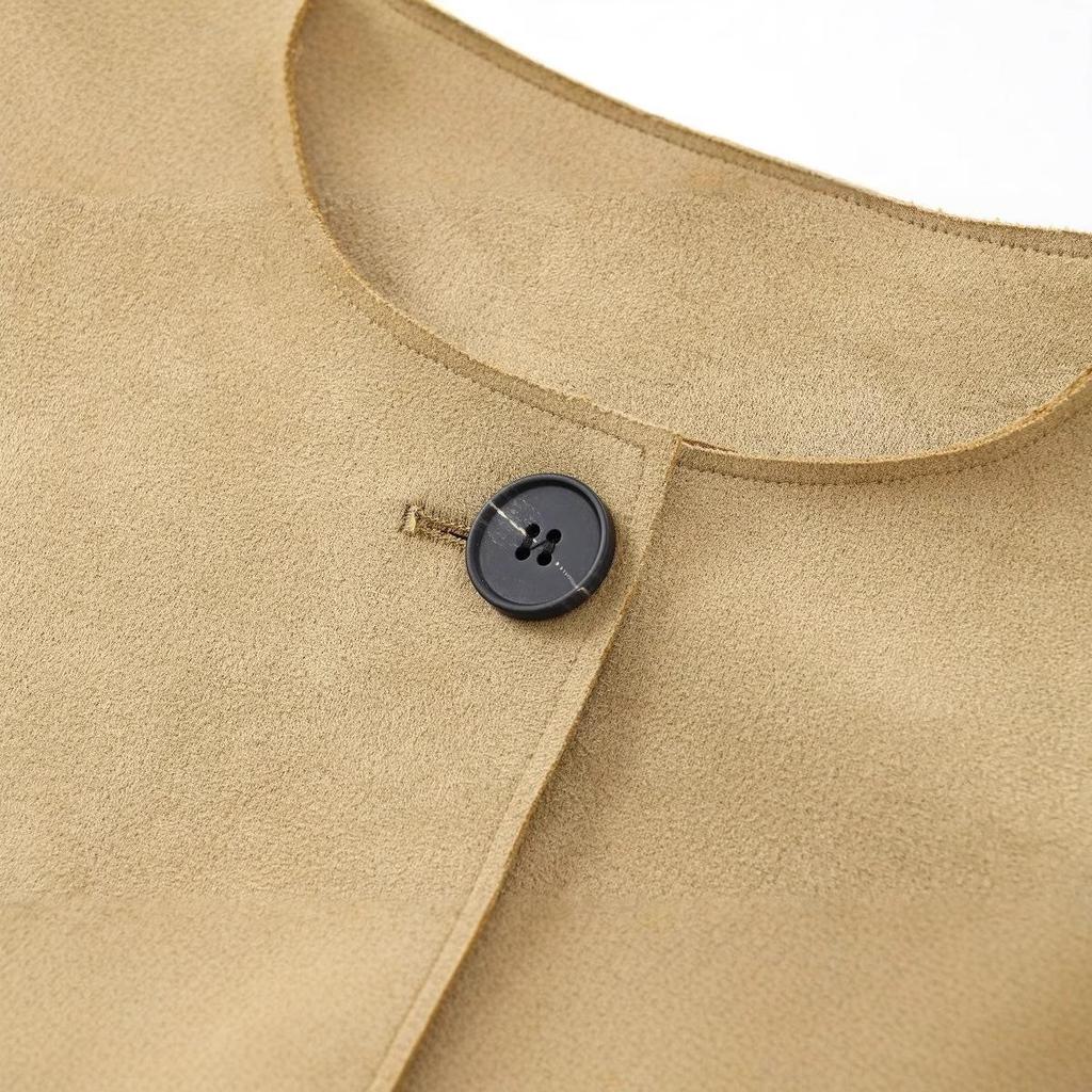 2025 Women's European & American Suede Effect Street Fashion Jacket