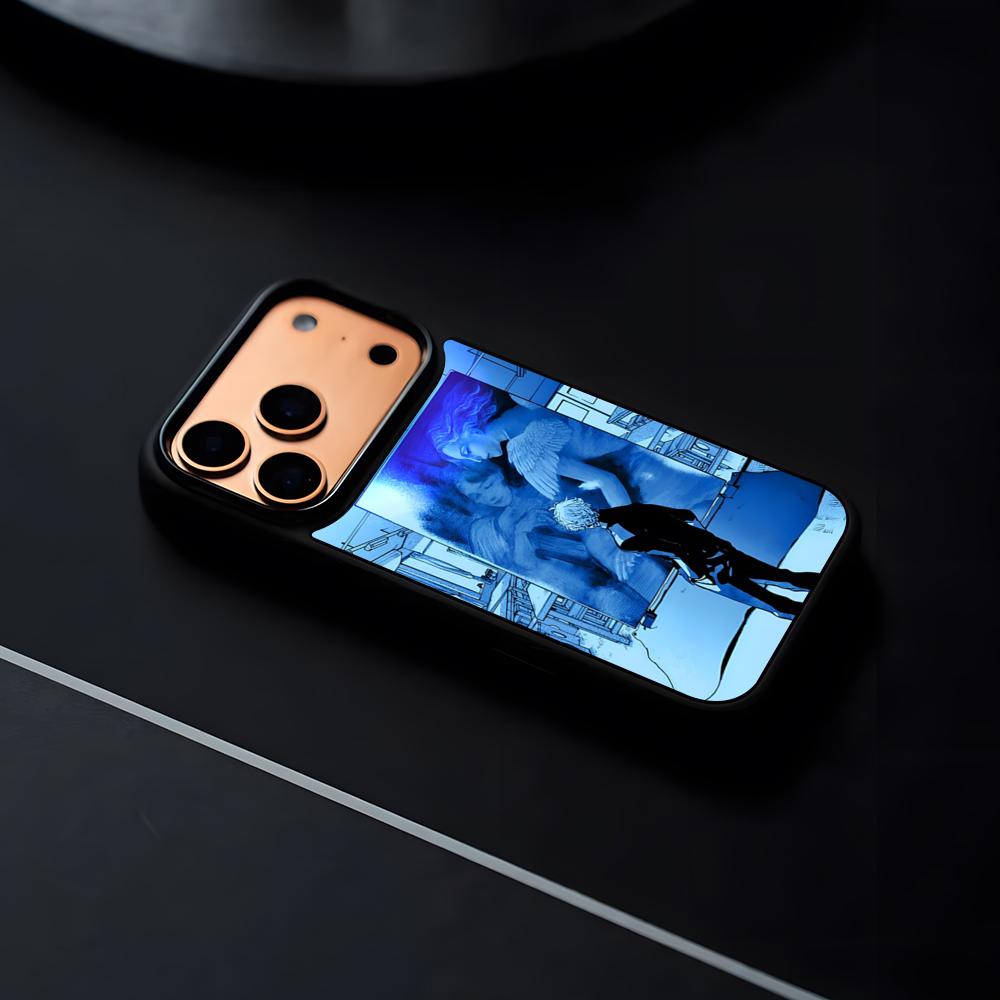 

Чехол для телефона в стиле аниме «Синий период» для iPhone 17 16 15 14 13 12 Pro Max Plus Черная рамка Жесткий корпус iPhone 15 Plus