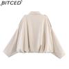 BITCED Women's Pre-Spring Fashion Suede-Effect Pilot Jacket