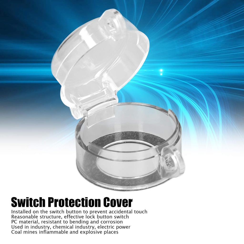 30mm Push Button Switch Protector Cover Guard Emergency Stop Switch Transparent Dustproof Cover BS-02