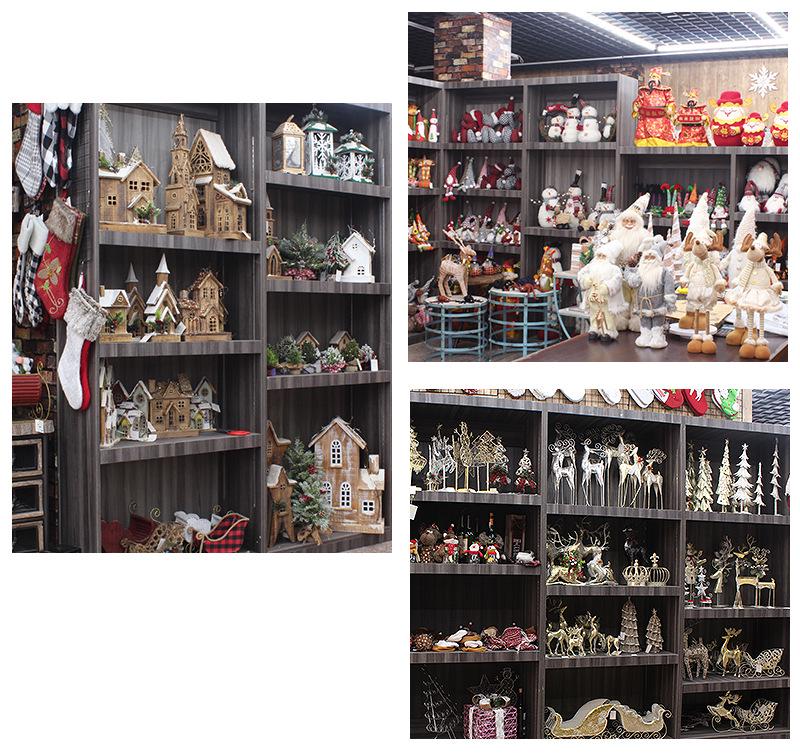 Blue Telescopic Snowman Plush Doll Christmas Decoration