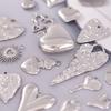 6pcs/Lot Classic Stainless Steel Heart Charms For Jewelry Making Bracelets Earring Necklace Pendant Love Material Girl Breloques