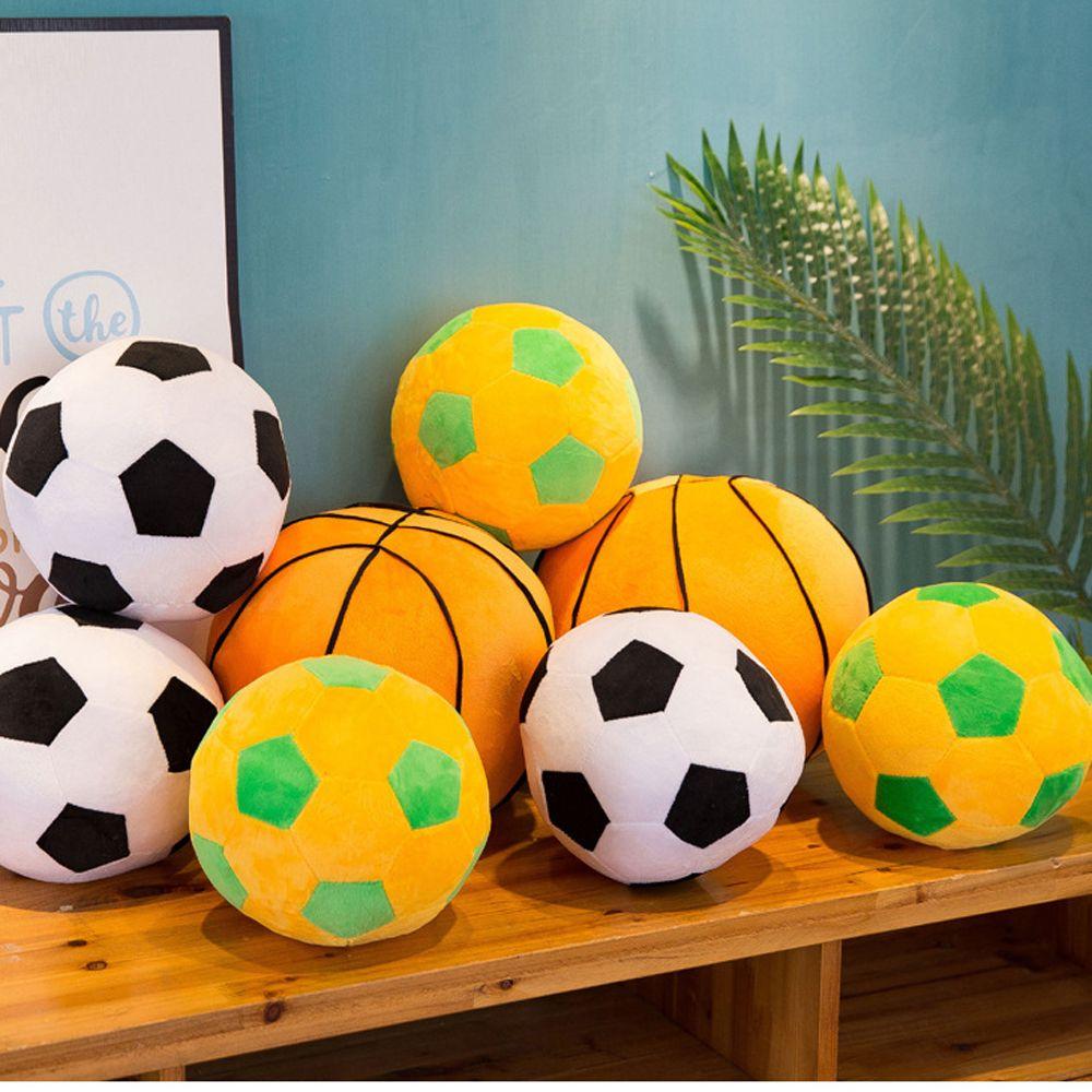 Throw Pillow Basketball Plush Toys Football Stuffed Toys Sofa Cushion Simulation Ball Plush Pillow
