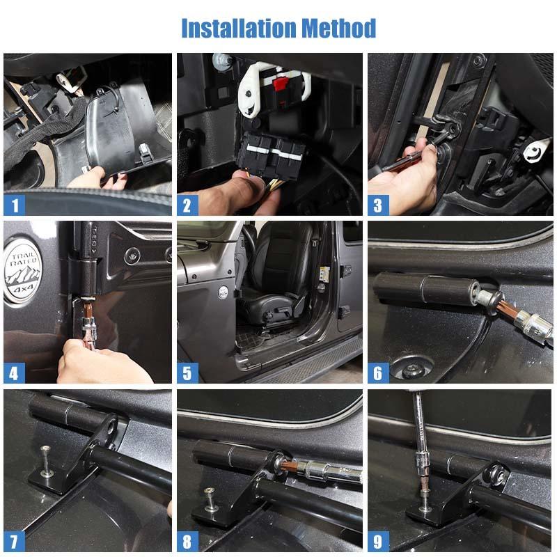 Motor Scharnier Umkehr Spiegel Für Jeep Wrangler JL Für Gladiator JT 2018 Up Auto Styling Zubehör