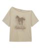 MIDNIGHT MOVE Horse T (Beige)