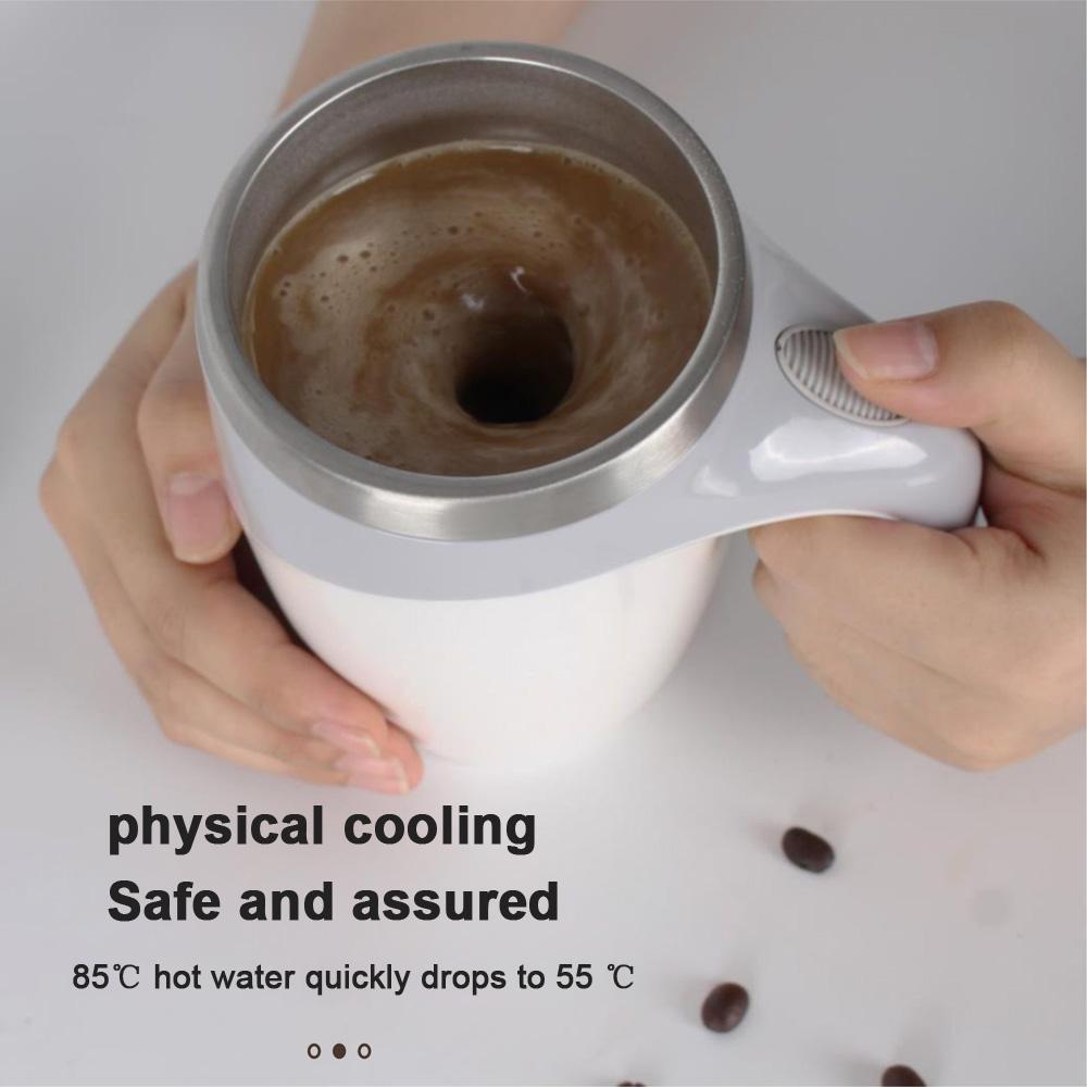 Stainless Steel Coffee Mixing Cup Automatic Stirring Cup Magnetic Mug Blender Milkshake Cup Portable Mixing Mug Drinkwares
