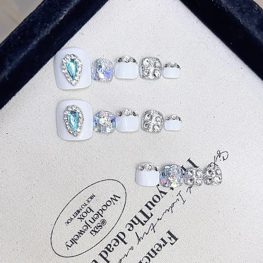 Pure Hand-wearing Armor, Fourteen Pieces of Nails, Daydreaming French Cat Eye Wear Nail Art Patch