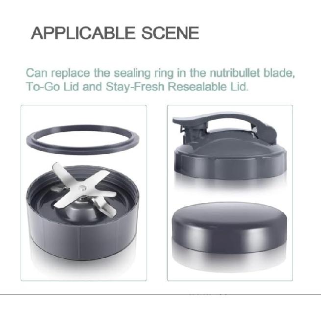 3-pack Sealing Gaskets Replacement Parts Fits for NutriBullet Blenders 600w/900w Extractor Blade