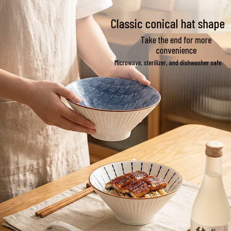 Baijie Japanese Style 7-inch Ramen Bowls, Set of 2